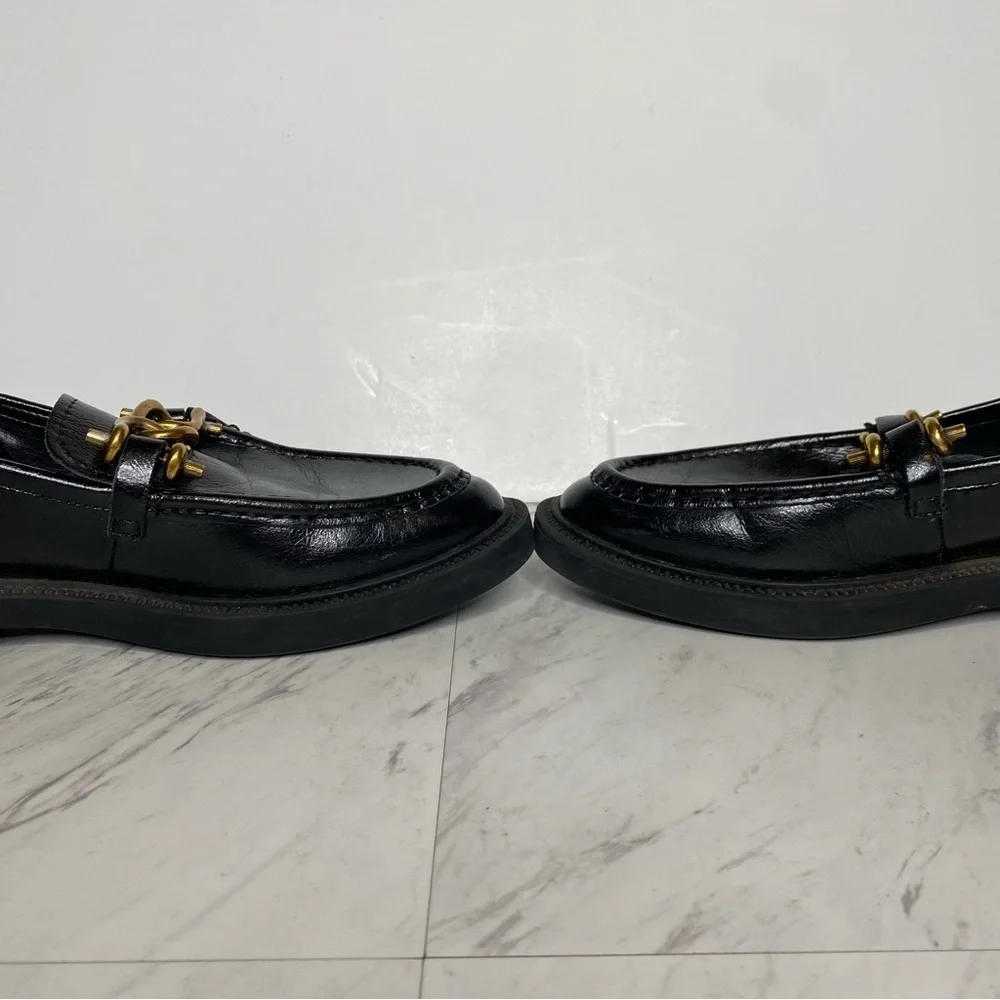 Steve Madden Karmine Black Leather Loafer 10M